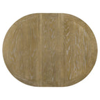 Tavolo da pranzo ovale allungabile da 54", rovere naturale / effetto legno naturale / espresso, 4–6 posti a sedere