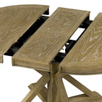 Tavolo da pranzo ovale allungabile da 54", rovere naturale / effetto legno naturale / espresso, 4–6 posti a sedere