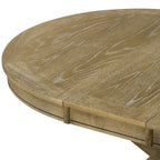 Tavolo da pranzo ovale allungabile da 54", rovere naturale / effetto legno naturale / espresso, 4–6 posti a sedere
