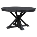 Tavolo da pranzo ovale allungabile da 54", rovere naturale / effetto legno naturale / espresso, 4–6 posti a sedere