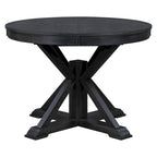 Tavolo da pranzo ovale allungabile da 54", rovere naturale / effetto legno naturale / espresso, 4–6 posti a sedere