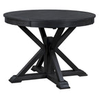 Tavolo da pranzo ovale allungabile da 54", rovere naturale / effetto legno naturale / espresso, 4–6 posti a sedere