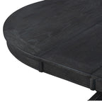 Tavolo da pranzo ovale allungabile da 54", rovere naturale / effetto legno naturale / espresso, 4–6 posti a sedere