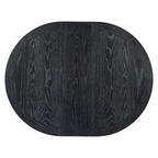 Tavolo da pranzo ovale allungabile da 54", rovere naturale / effetto legno naturale / espresso, 4–6 posti a sedere