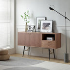 Mobile credenza in noce a 2 ante e 2 cassetti