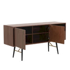 Mobile credenza in noce a 2 ante e 2 cassetti