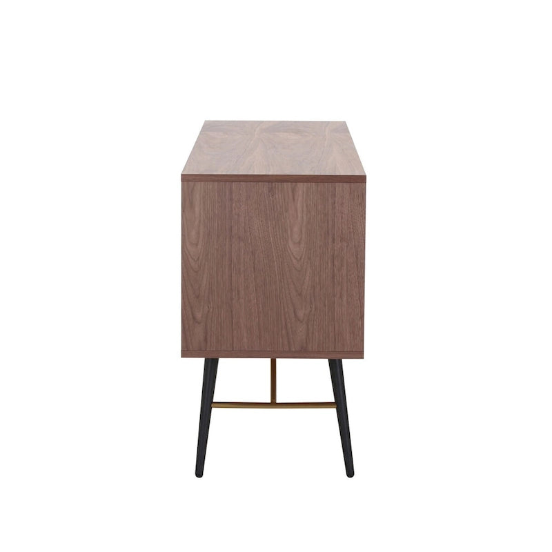 Mobile credenza in noce a 2 ante e 2 cassetti