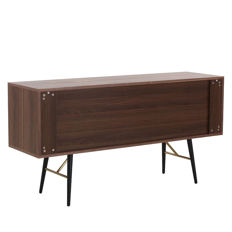 Mobile credenza in noce a 2 ante e 2 cassetti