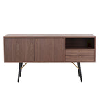Mobile credenza in noce a 2 ante e 2 cassetti