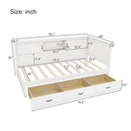 Divano-letto angolare a L bianco con libreria, luce a LED e porta USB – Twin/Full, 1 posto