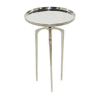 Tavolino d'appoggio rotondo in alluminio con vassoio, gambe a treppiede, oro / argento / nero, 1 persona, 22" o 25" H