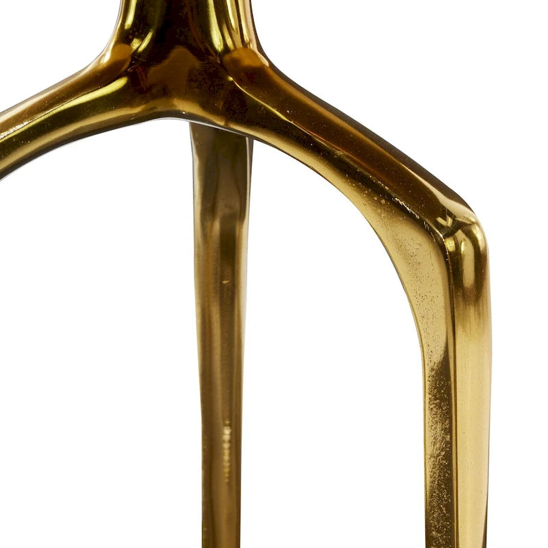 Tavolino d'appoggio rotondo in alluminio con vassoio, gambe a treppiede, oro / argento / nero, 1 persona, 22" o 25" H