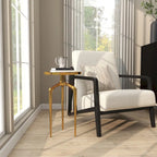 Tavolino d'appoggio rotondo in alluminio con vassoio, gambe a treppiede, oro / argento / nero, 1 persona, 22" o 25" H